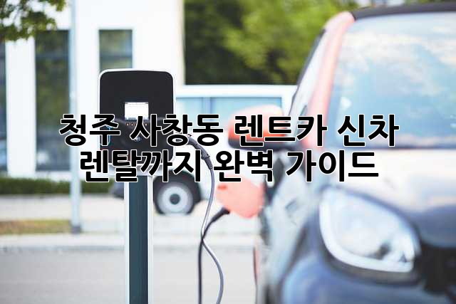 청주 사창동 렌트카: 신차 렌탈까지! 완벽 가이드