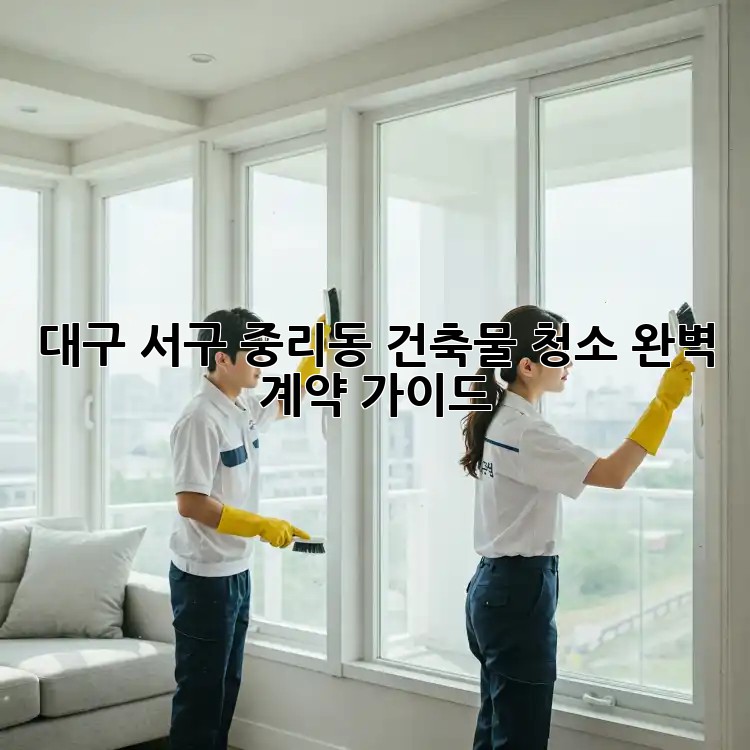 대구 서구 중리동 건축물 청소: 완벽 계약 가이드