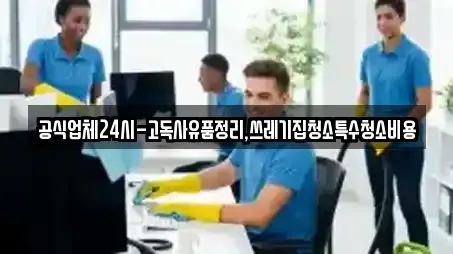공식업체24시-고독사유품정리,쓰레기집청소특수청소비용