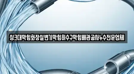 싱크대막힘화장실변기막힘하수구막힘배관공사누수전문업체