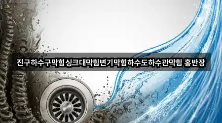 진구하수구막힘싱크대막힘변기막힘하수도하수관막힘 홍반장
