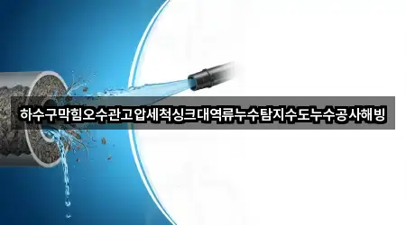 하수구막힘오수관고압세척싱크대역류누수탐지수도누수공사해빙