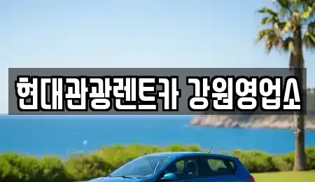 강원 강릉시 회산동 렌트카 전문 현대관광렌트카 강원영업소