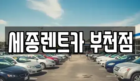 경기도 부천시 오정구 고강동 렌트카 전문 세종렌트카 부천점