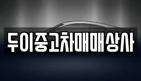 경기도 안양시 만안구 안양동 중고차매매 전문 두이중고차매매상사